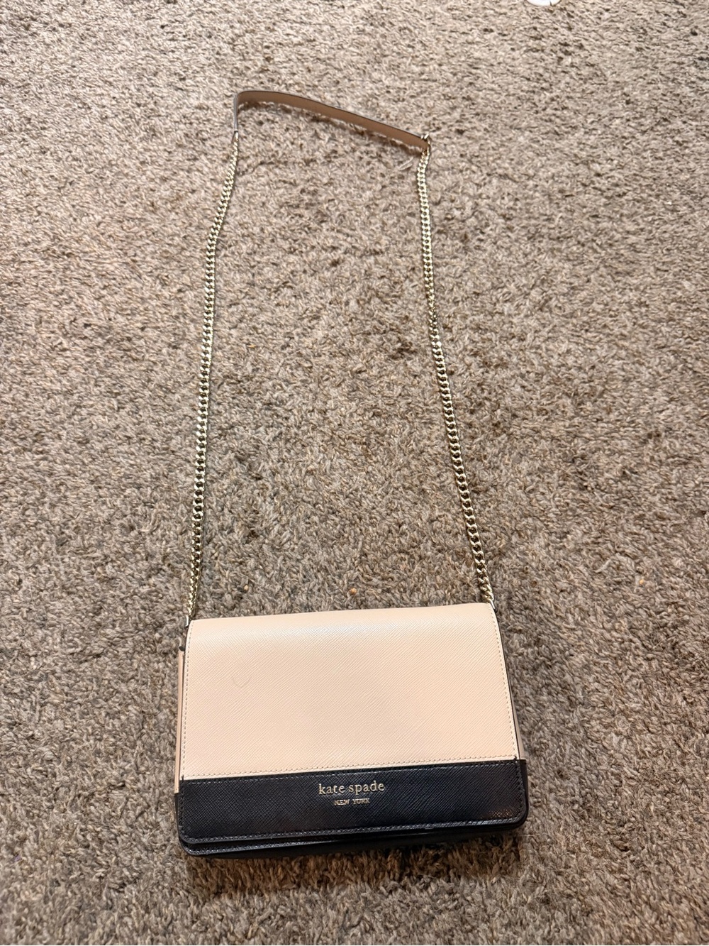 Kate Spade Two-Tone Crossbody Bag in Blush and Black